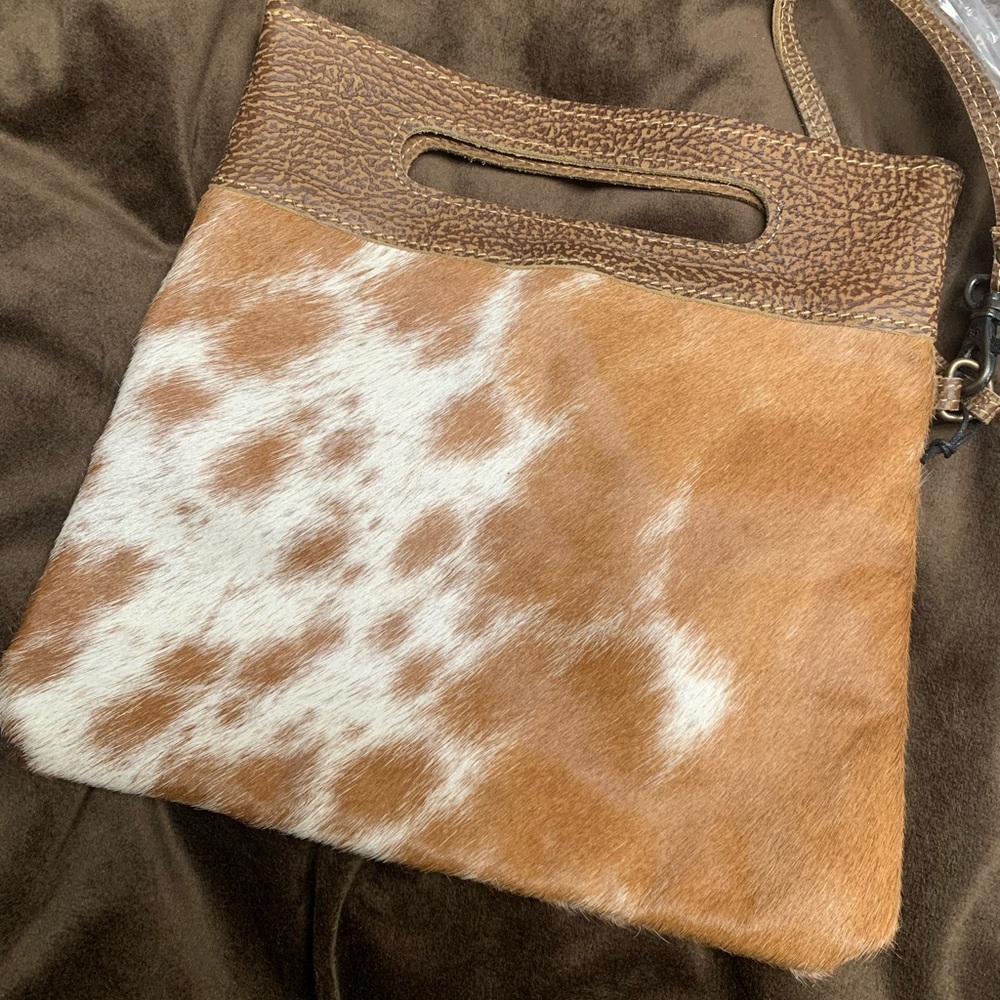 MYRA BIJOU LEATHER AND HAIRON BAG